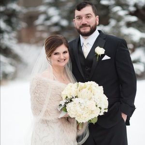 Blush/light brown faux fur Shaw